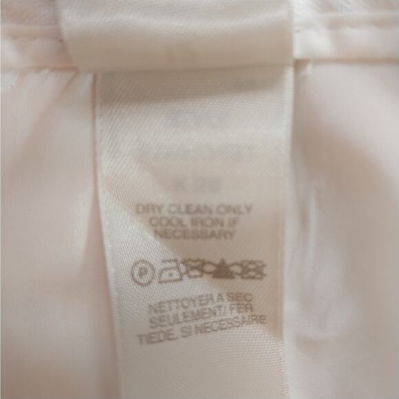 LIZ! FABULOUSLY LUXE CREAM LINEN BLEND FLARED/FULL SKIRT, LINED! SZ 12 - Picture 8 of 9